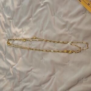 Vintage Signed Monet gold tone necklace